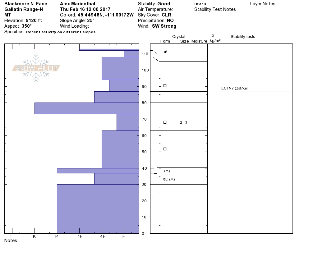 Blackmore Pit Profile - 16 Feb