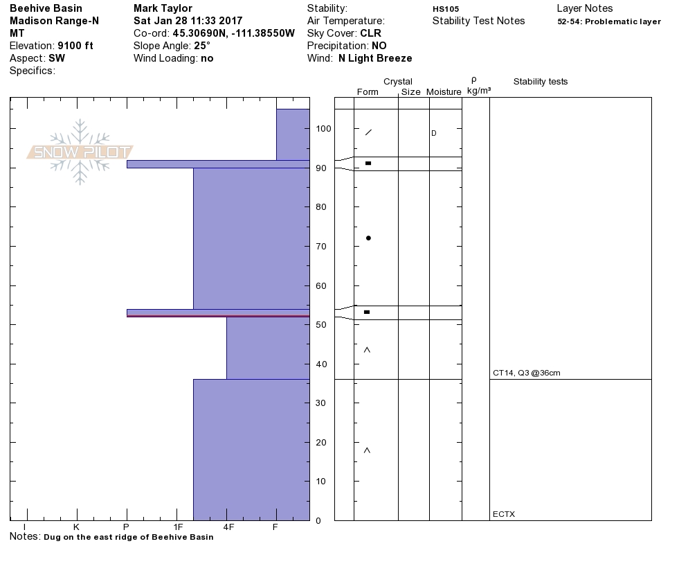 Beehive pit profile 2 - 28 Jan