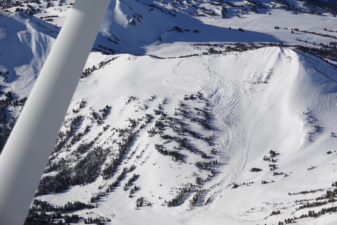 From the Air: Avalanche on Fisher Peak