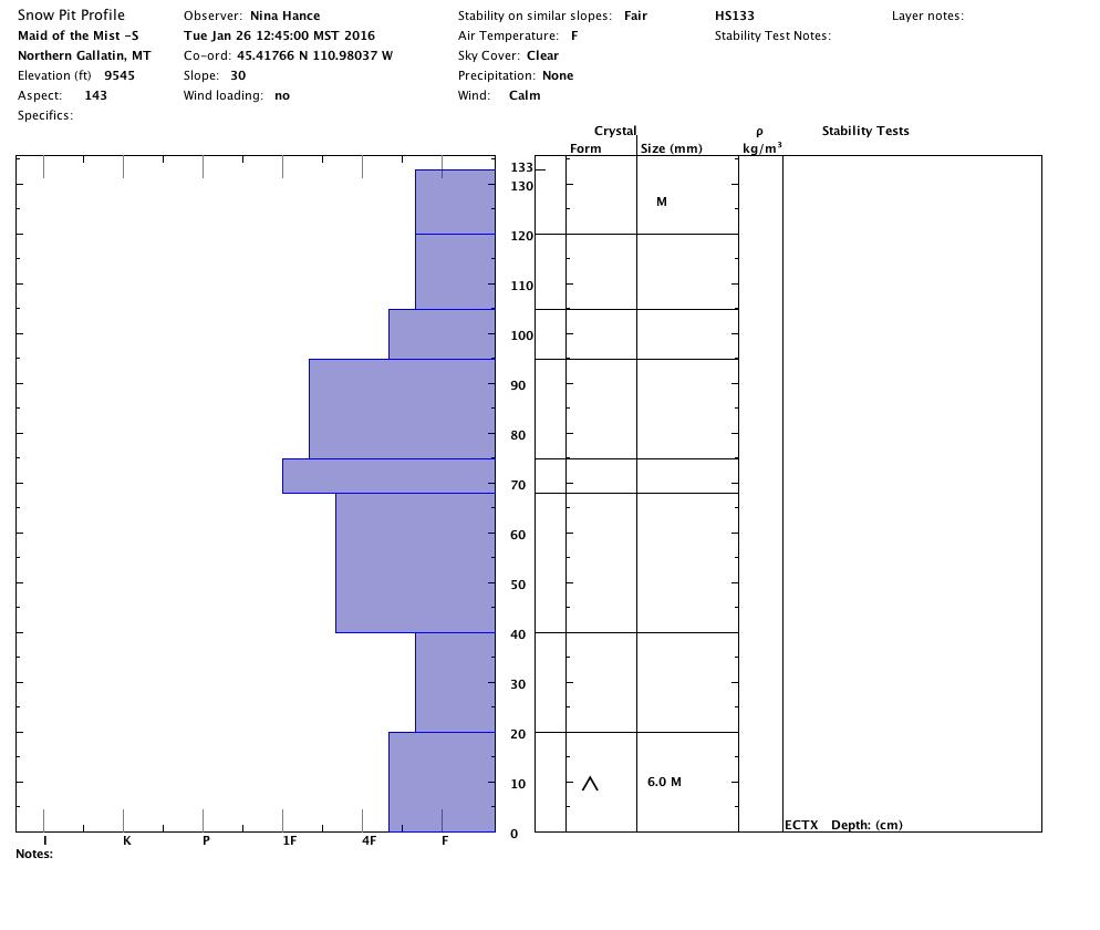 Maid of Mist-S Snowpit Profile