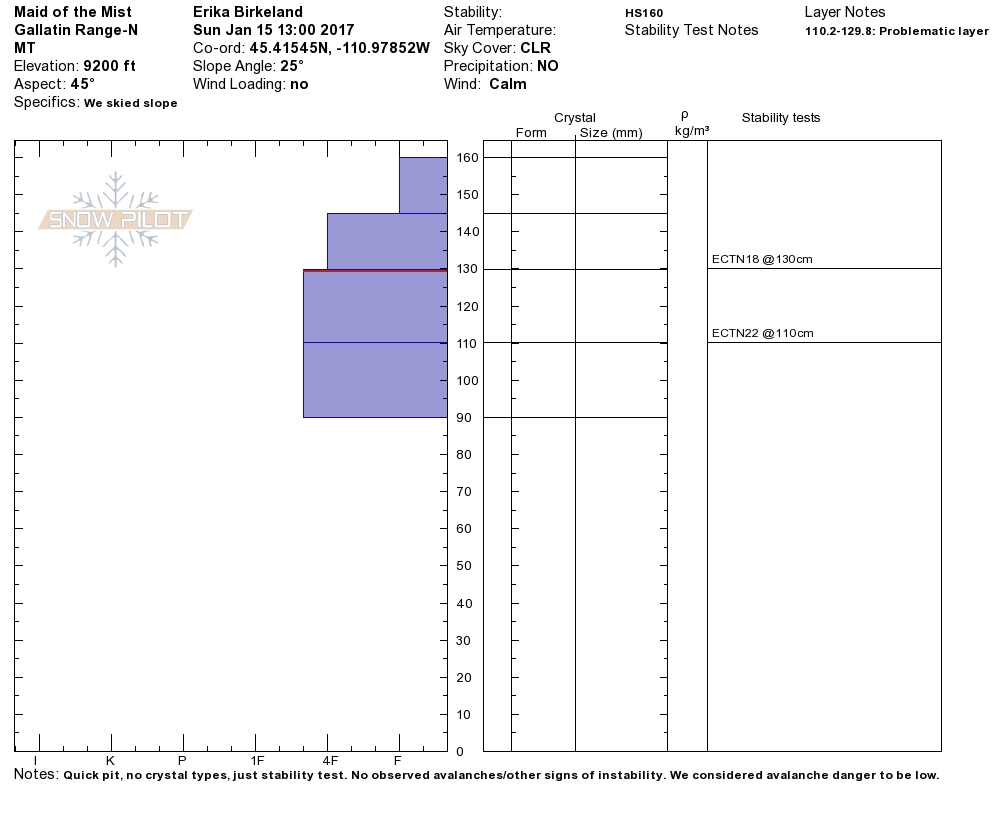 Maid of the Mist Pit Profile - 15 Jan