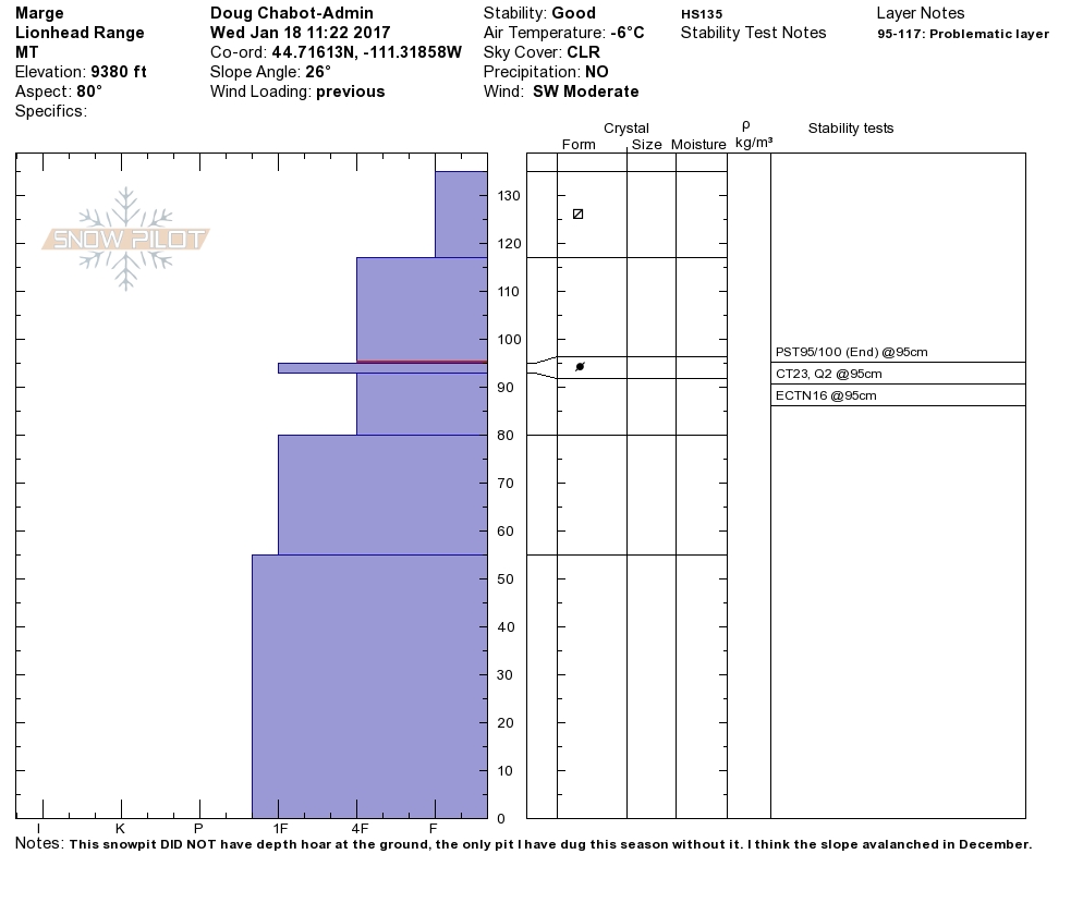 LH Marge Snowpit Profile